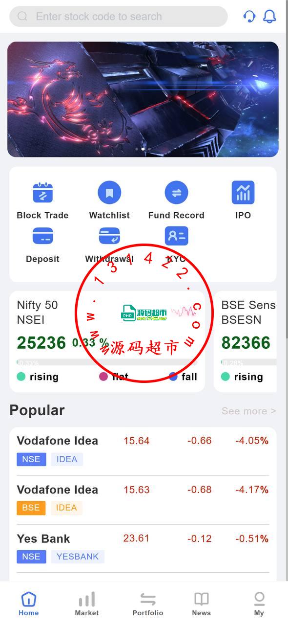 二开的UI印度股票,英文,印度,双语,前端,vue,包含:前端,总后台,代理后台,服务端java全开源带源码,K线接口付费的,K线可以实时波动,对接的云硕接口插图1