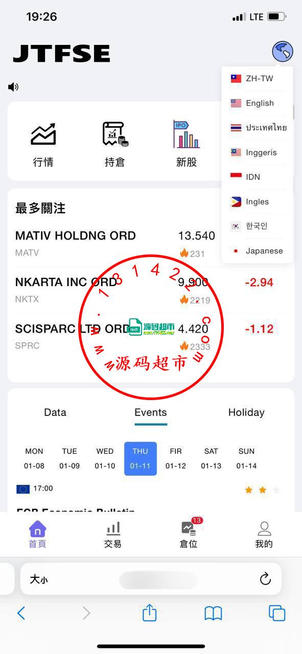 海外多语言股票，前端vue，后端Java，全开源可二开，原api接口接的是东方财经插图2