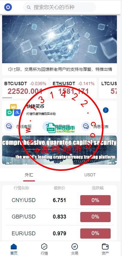 运营版USDT/BTC虚拟币微交易系统源码,微盘源码,外汇期货数字货币伪交易所源码插图